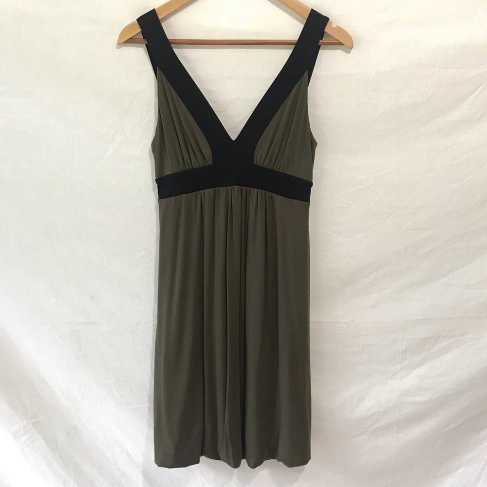 Ella Moss green jersey dress with black trim